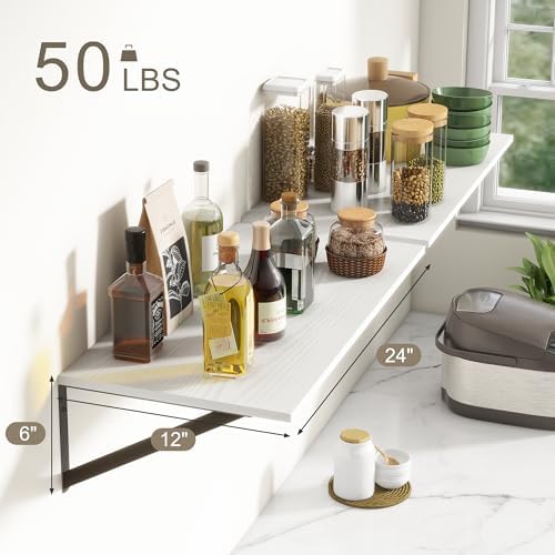 Fun Memories 12 Inch Deep Floating Shelves Set of 2