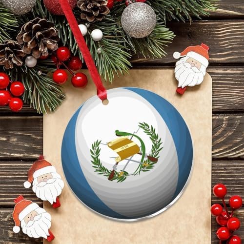 3 Inch Acrylic Christmas Ornaments 2024 Country Flag Decor