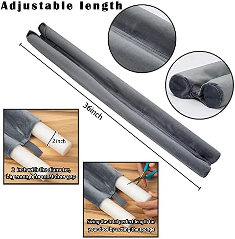 Tumi Mallody Door Draft Stopper Weather Stripping Noise Blocker Adjustable Velvet Seal