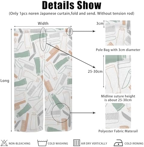 Leowefowa Long Noren Door Curtain 283 x 472 Inches