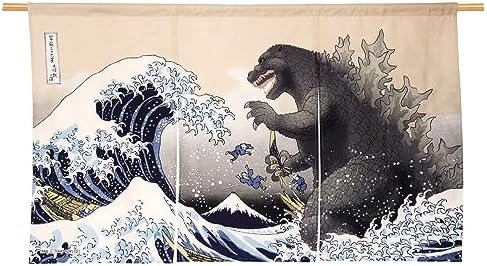 Godzilla Noren Japanese Curtain Tapestry Panels