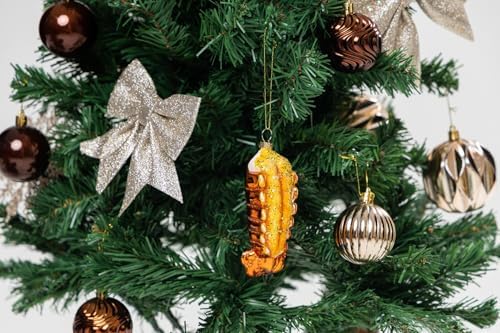 2pcs Blown Glass Lobster Tail Christmas Ornaments