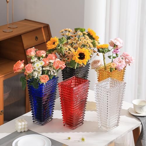 Crystal Glass Vase 11 Inches for Flowers