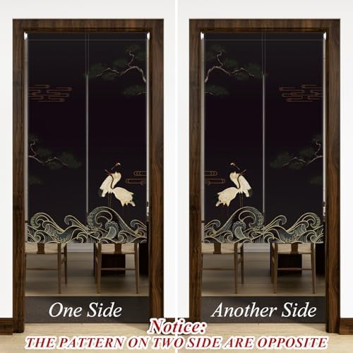 Leowefowa Traditional Japanese Noren Double Sided Curtain 283 x 472