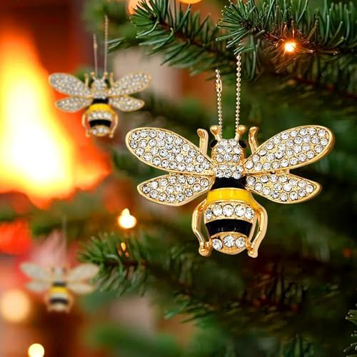 Honey Bee Hanging Ornament Set for Christmas