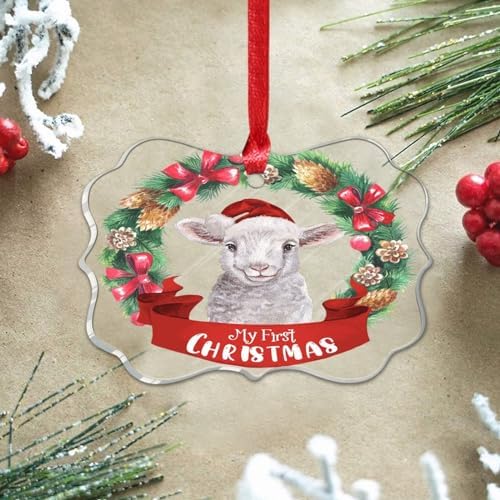 2023 Acrylic Christmas Ornaments Babys First Christmas Hanging Baubles