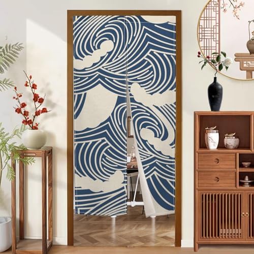 Traditional Japanese Noren Door Curtain for Living Room and Kitchen
