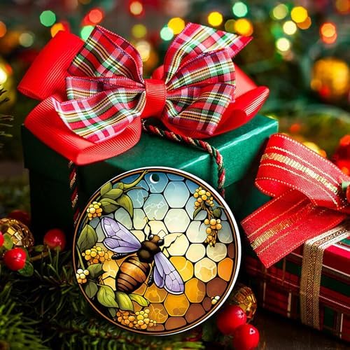Floral Bee Christmas Tree Decor 2024 Hanging Ornament