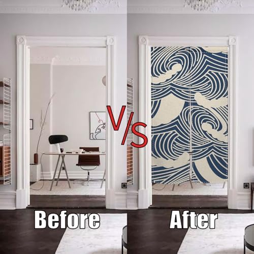 Traditional Japanese Noren Door Curtain for Living Room and Kitchen