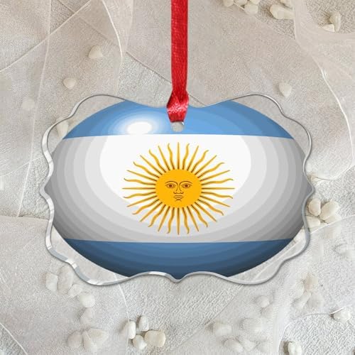 3 Inch Acrylic Christmas Ornaments 2024 Argentina Decorative Baubles