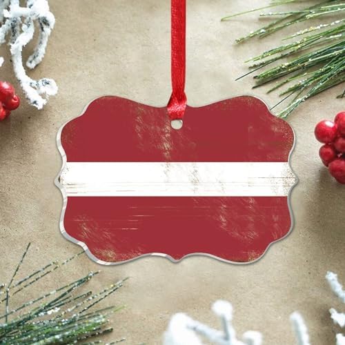 3 Inch Clear Acrylic Christmas Ornaments 2023 Latvia Decorative Baubles