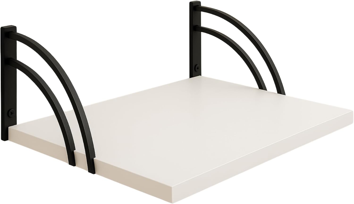 Deep Floating Wall Shelves - Invisible Mount - White