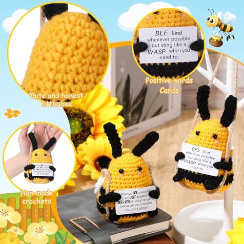 Vercraft Car Mirror Bee Pendant Woven Decor