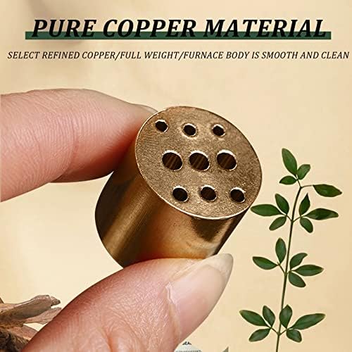 Cherry Blossom Incense Stick Holder with 9 Holes Brass Base