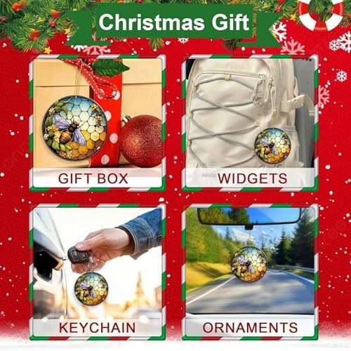 Floral Bee Christmas Tree Decor 2024 Hanging Ornament