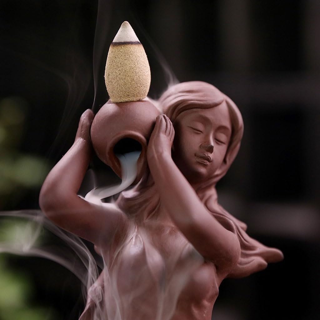Purple Sand Incense Holder with Backflow Design