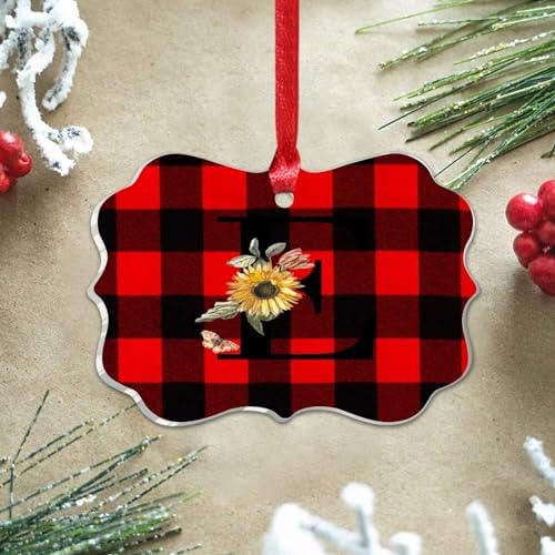 2023 Acrylic Christmas Ornament Black Monogram E