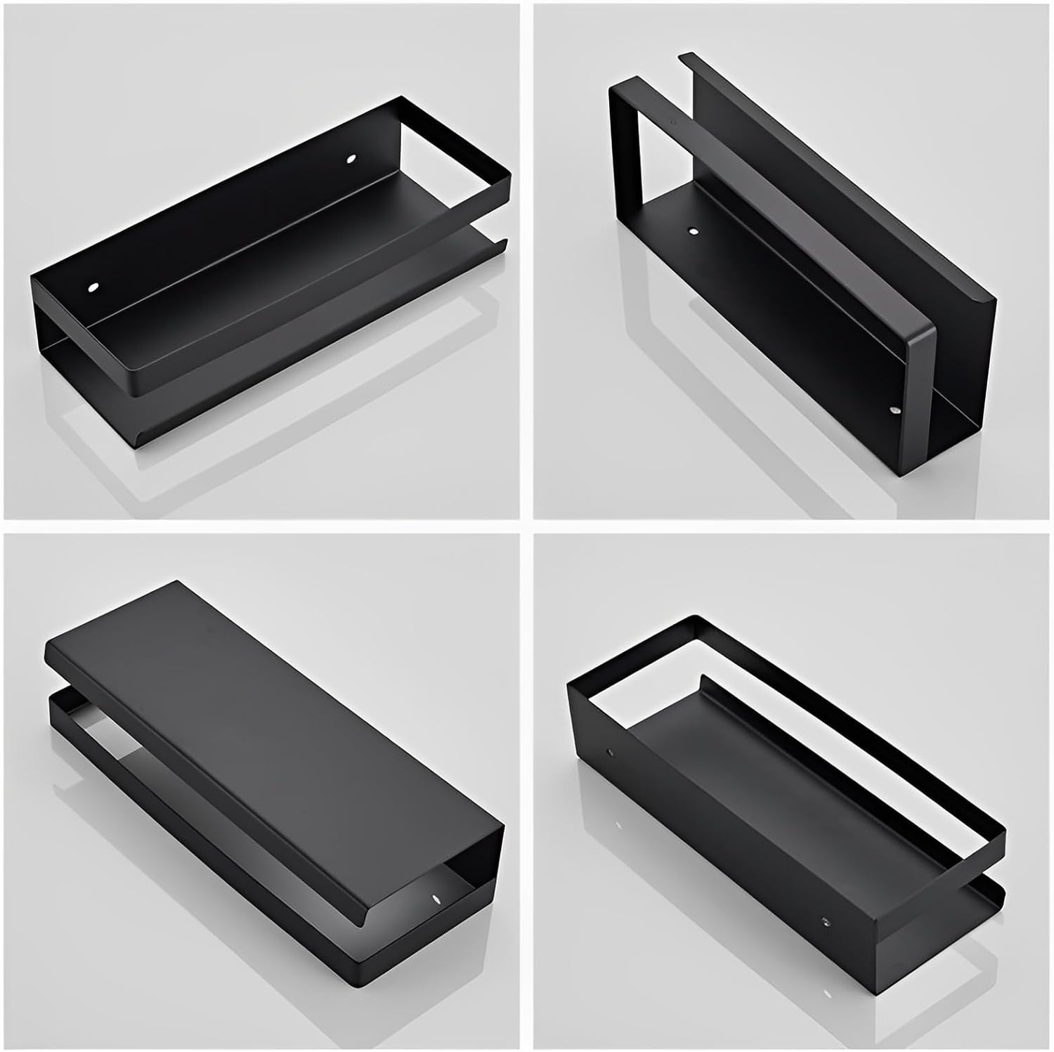 YuShiYan Floating Stainless Steel Shelves Set of 1 Black