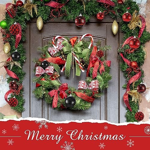 Liliful 30 Pcs Christmas Hanging Balls Red Black Set