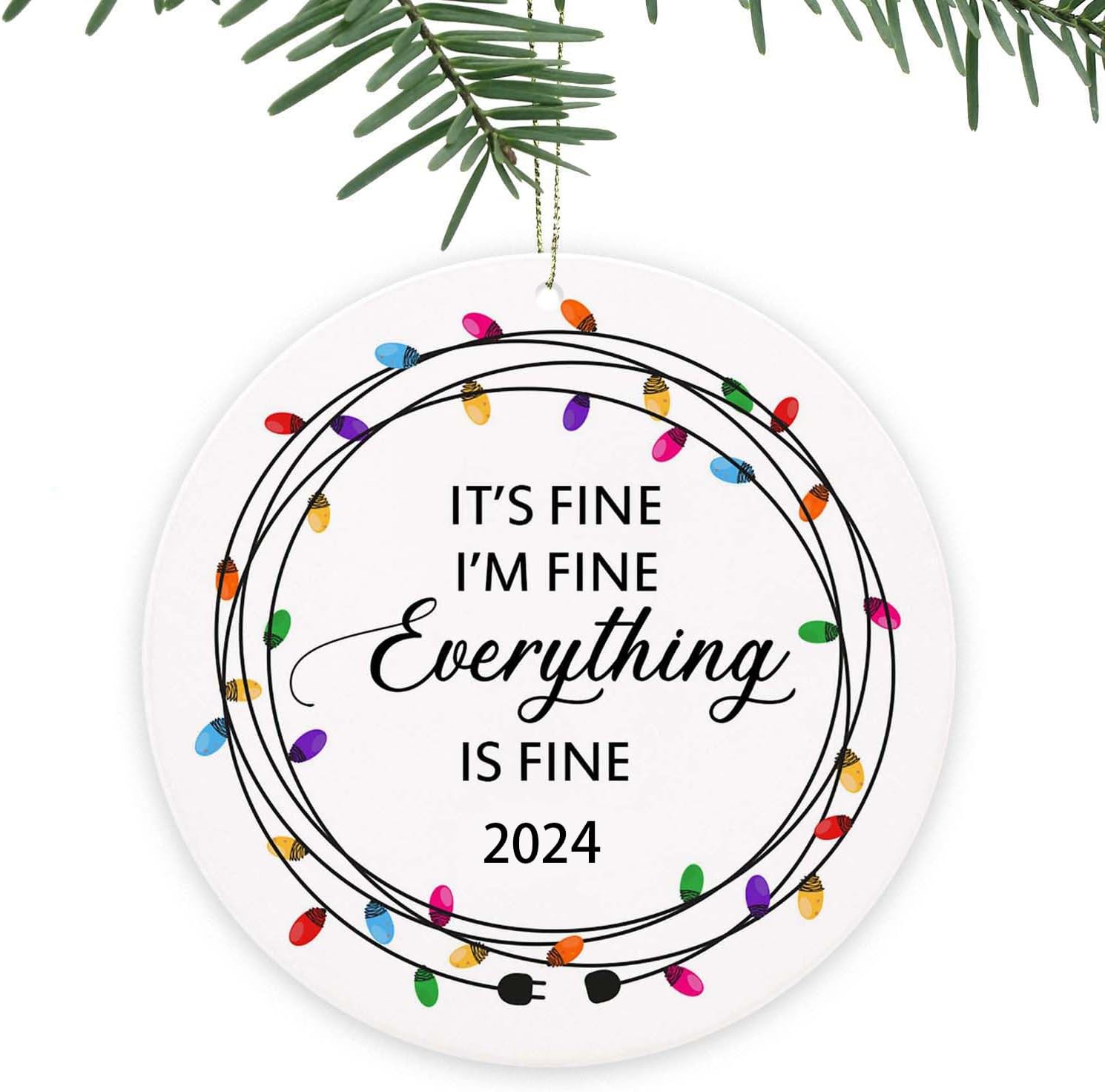 MEVRA Christmas Ornament 2022 Everything is Fine