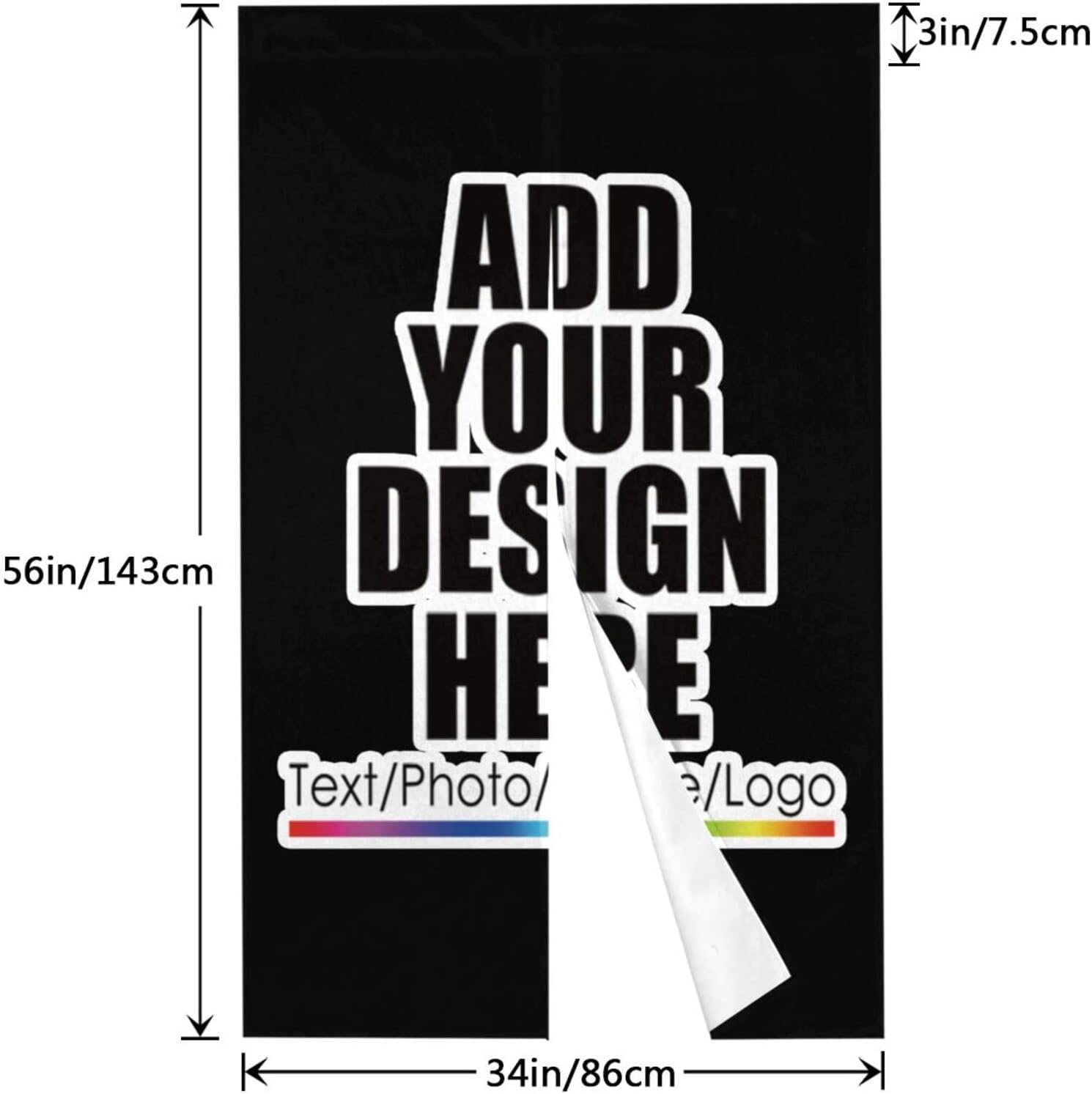 NALAHOME Custom Door Curtain Panels with Text or Photo