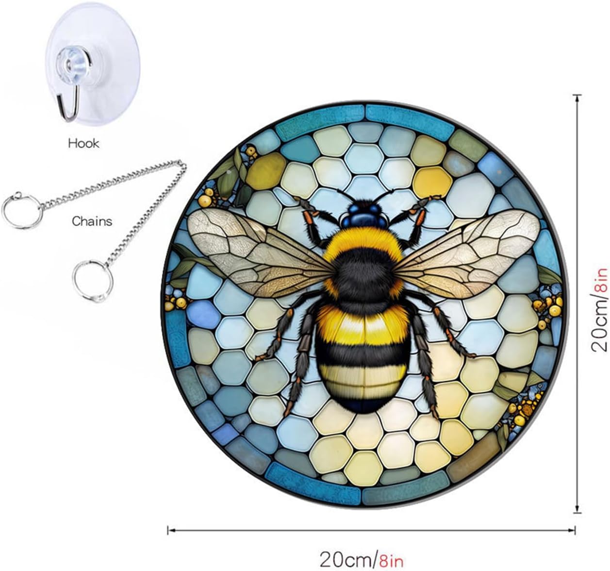 MATIHAY Bee Acrylic Window Hanging Decorations