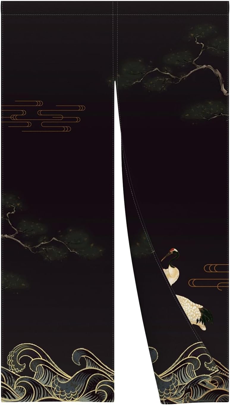 Leowefowa Traditional Japanese Noren Double Sided Curtain 283 x 472