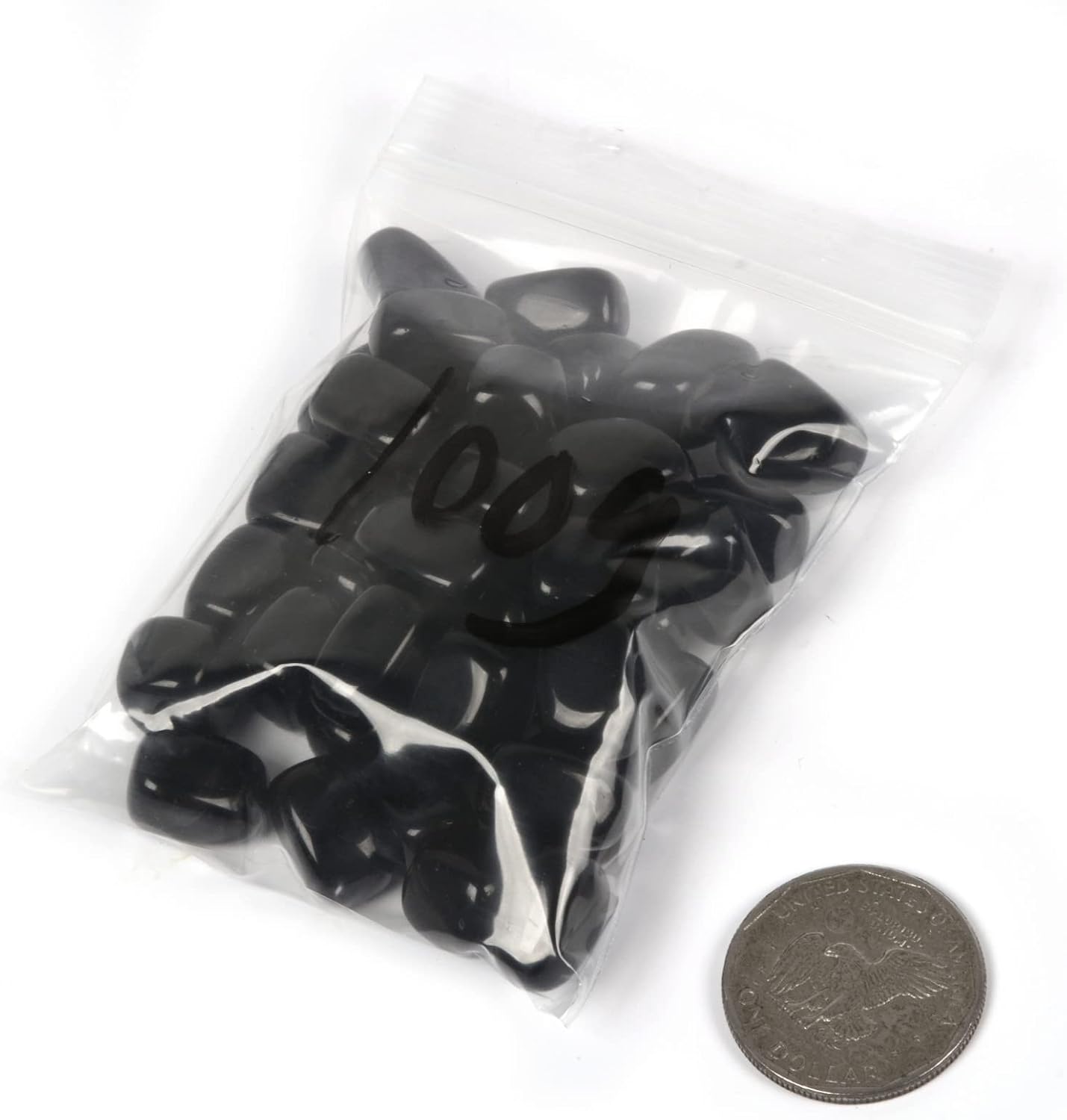 Justinstones 100 Grams Black Obsidian Tumbled Stones Collection