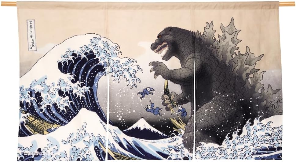 Godzilla Noren Japanese Curtain Tapestry Panels