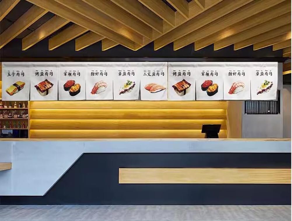 Japanese Sushi Bar Noren Door Curtain Panel 1