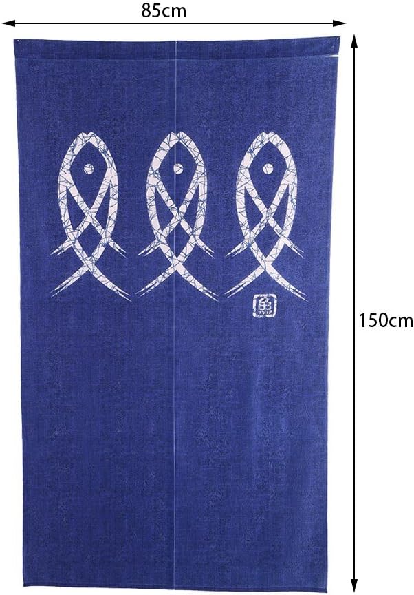 Milltrip Japanese Noren Curtain with Koi Fish Print