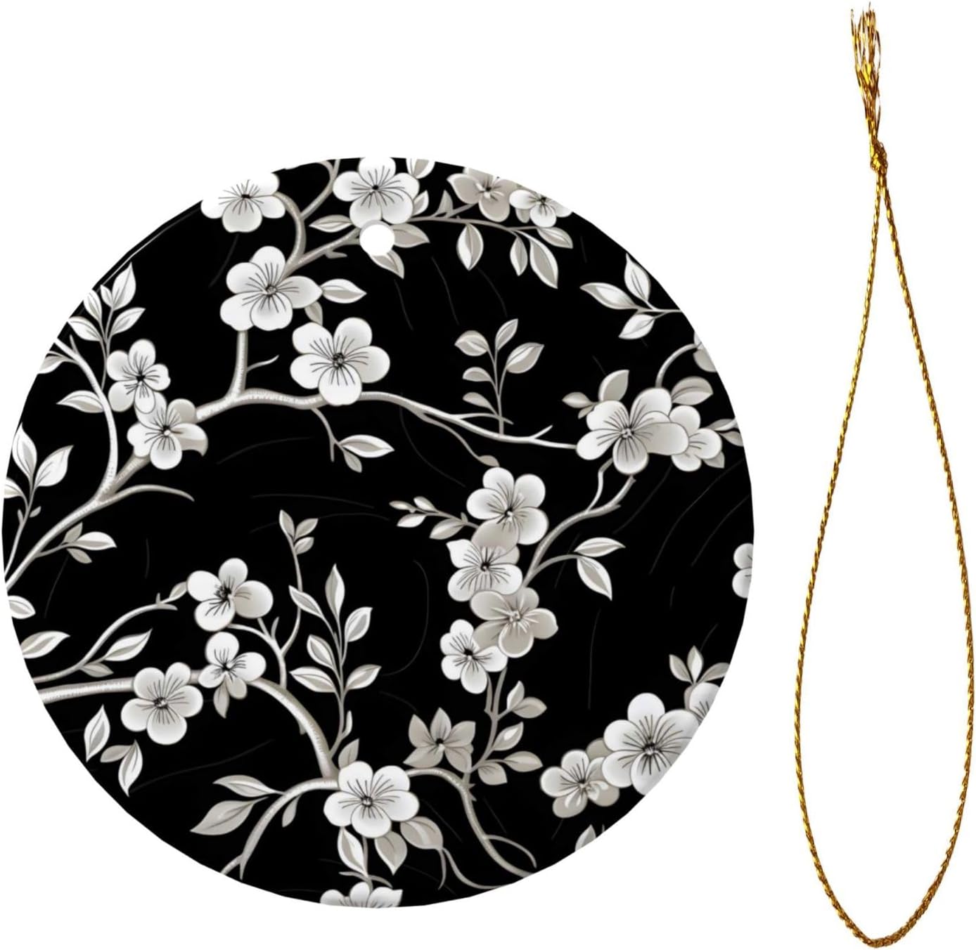 Cherry Blossom Ceramic Pendant Christmas Ornament Decor