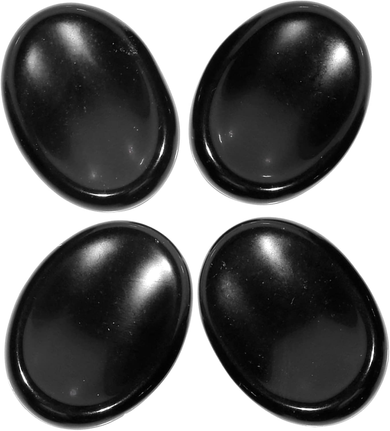 TUMBEELLUWA 4 Crystal Thumb Worry Stones Set
