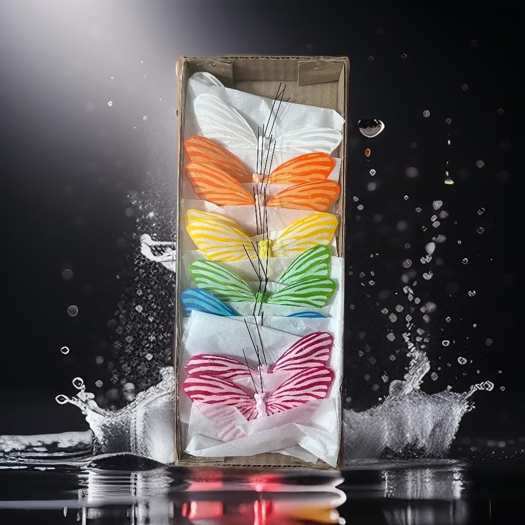 12PCS Zebra Butterfly Magnets Decoration Kit 4 Inch
