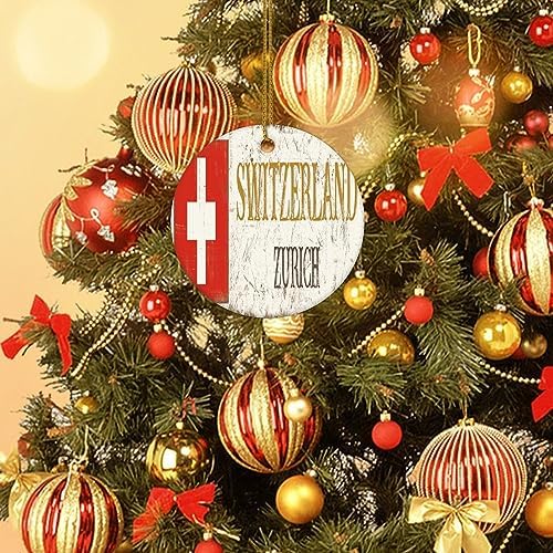 Switzerland Zurich Ceramic Christmas Ornament 3 Inch