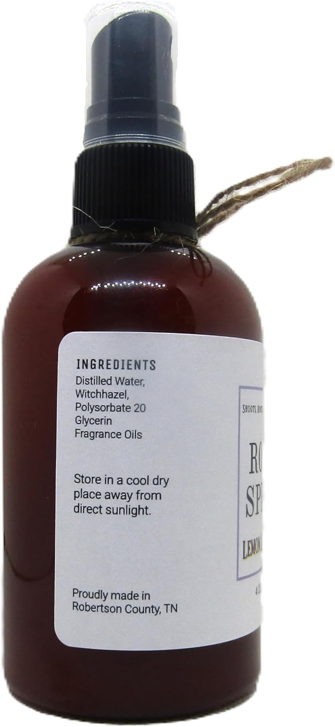 Lemon Lavender Room Spray 4oz Brown Plastic Bottle