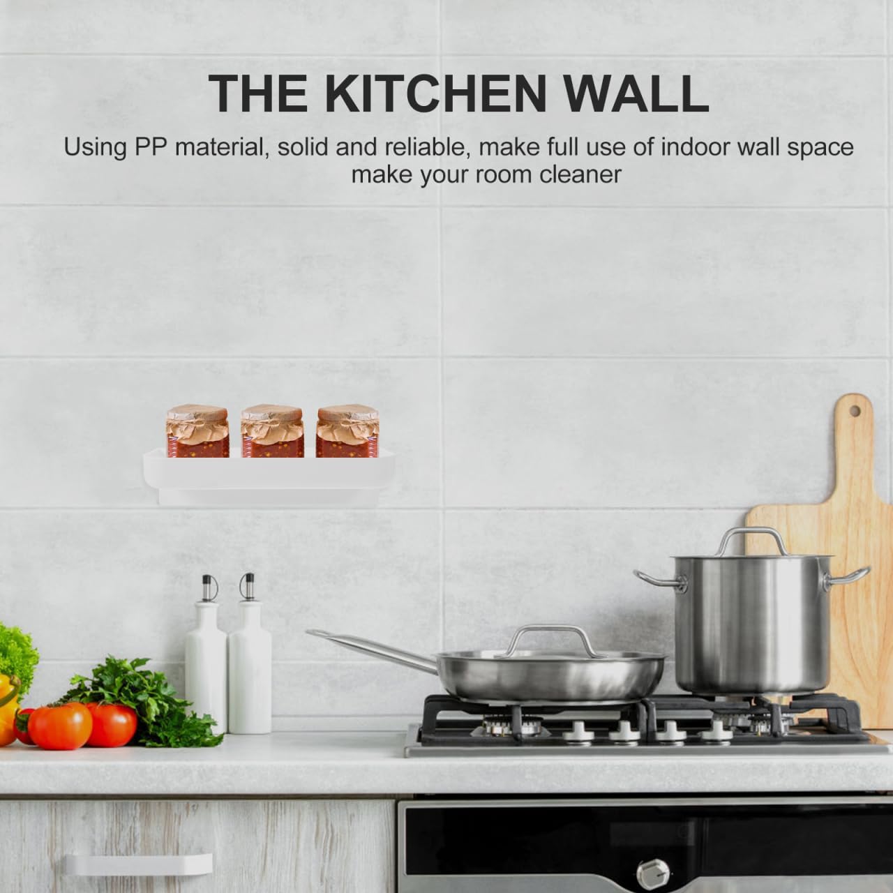 2pcs White Floating Shelves Wall Mounted Organizer Storage