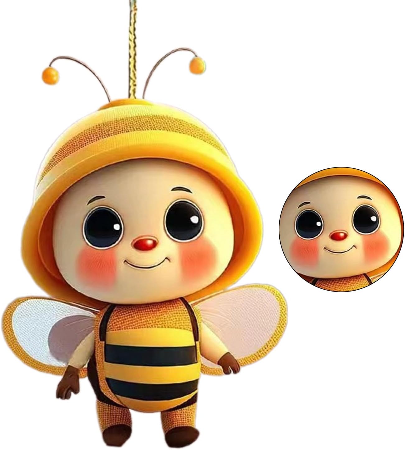 Acrylic Bees Car Rear View Mirror Hold Ornament