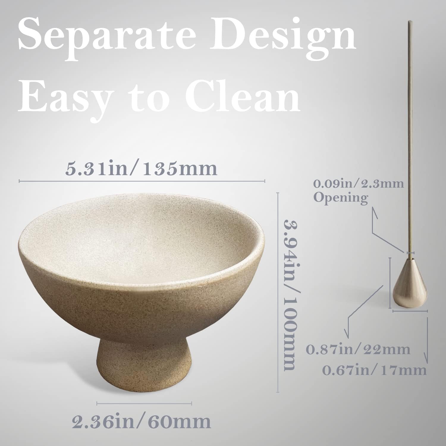 Ceramic Incense Holder for Sticks - Modern Zen Decor