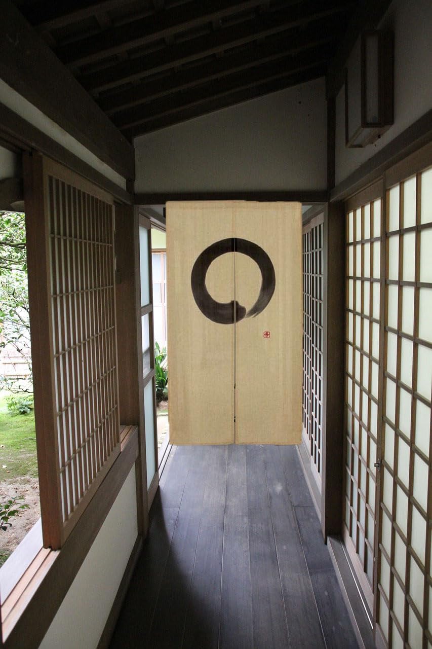 EDOYA Japanese Doorway Curtain Noren Tapestry En Indigo Blue