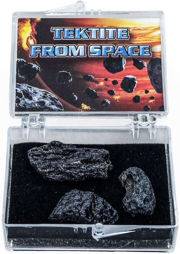 Black Tektite Crystal Meteorite Stones 05-1 Inch Collection