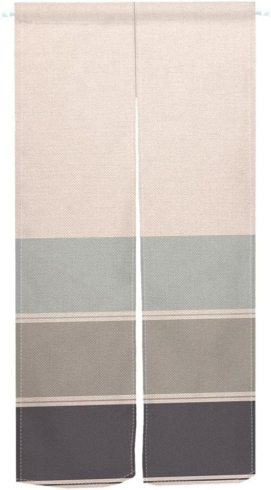 Leowefowa Japanese Noren Curtain 283 x 472 Blue Grey Black Splice