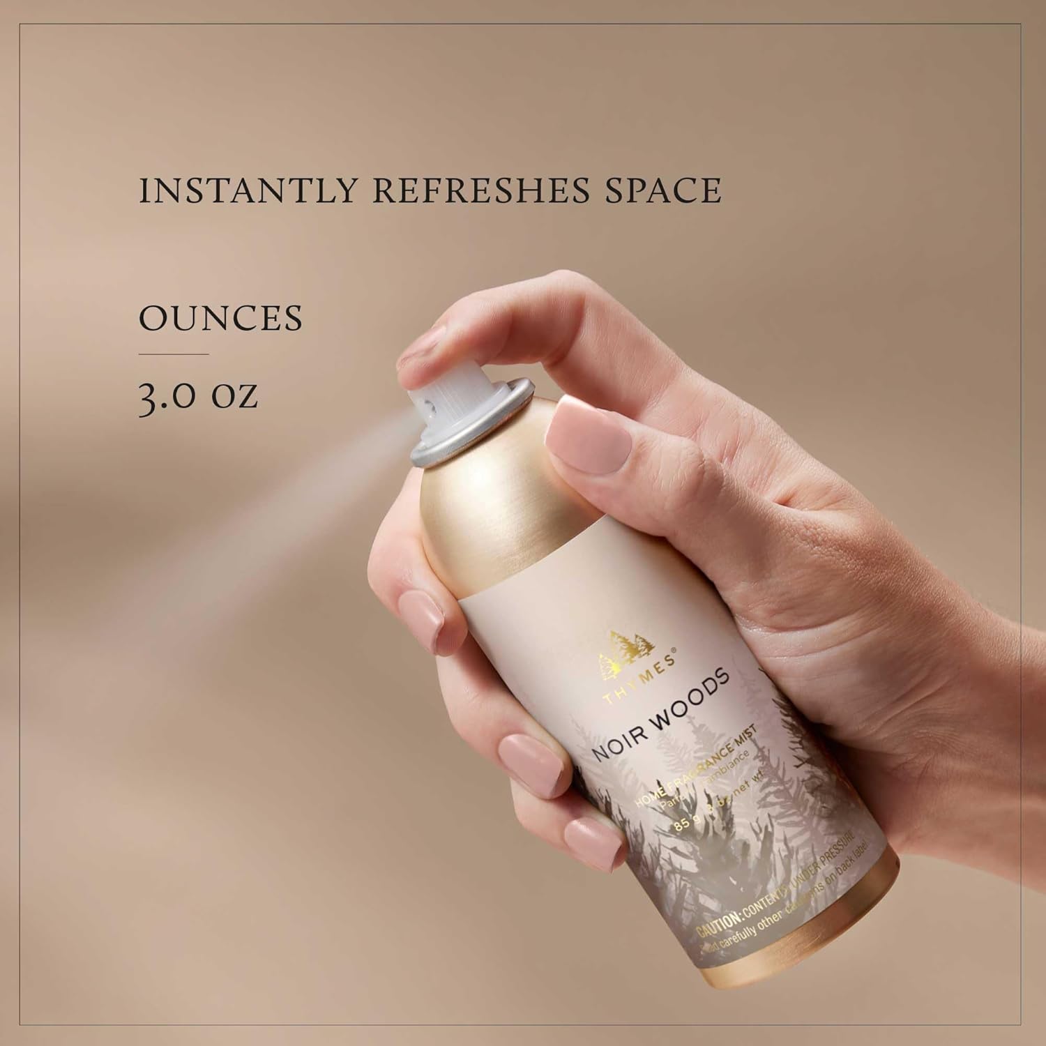 Thymes Home Fragrance Mist 3 oz Noir Woods