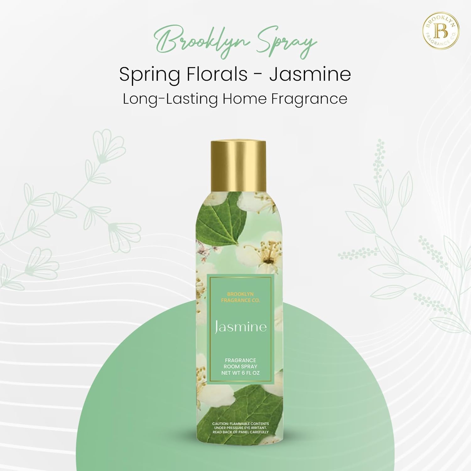 Brooklyn Fragrance Co Spring Floral Room Spray - 6 Fl oz Premium Jasmine Air Freshener