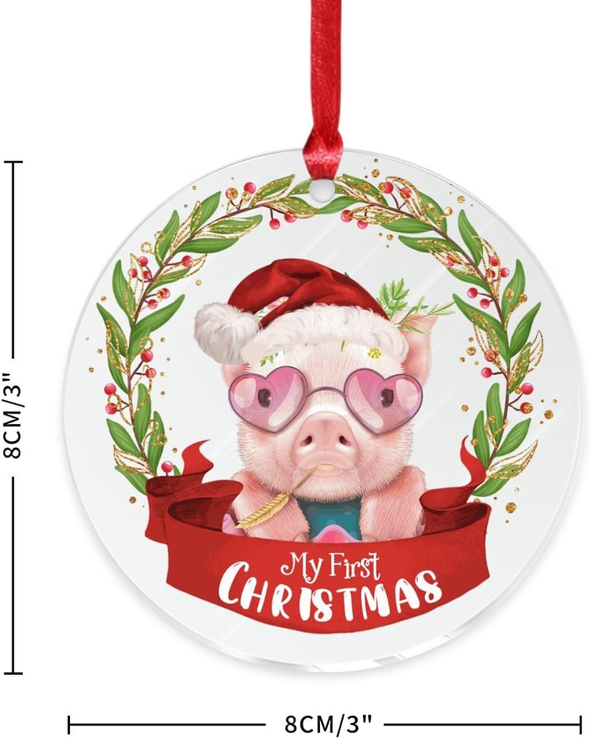3 Inch Clear Acrylic Christmas Ornaments 2023 1