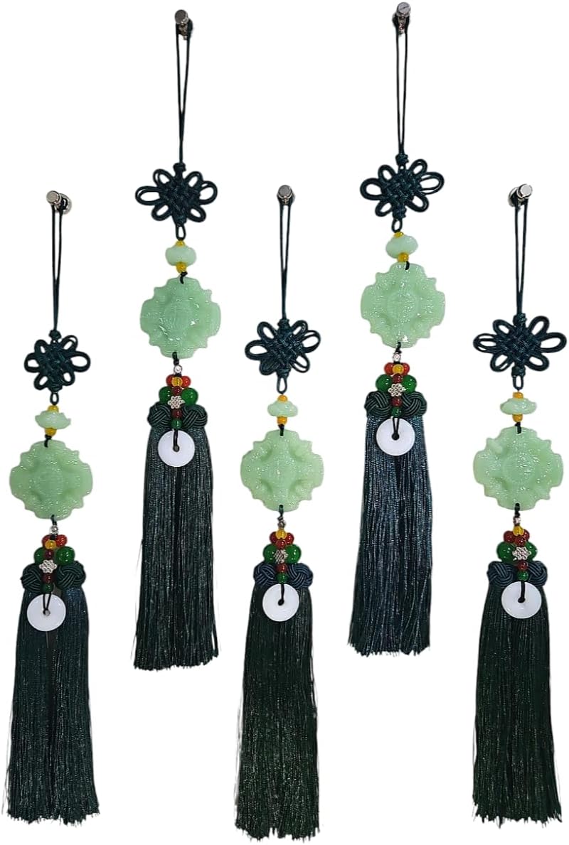 Traditional Korean Pendant Norigae Jade Tassel Ornament