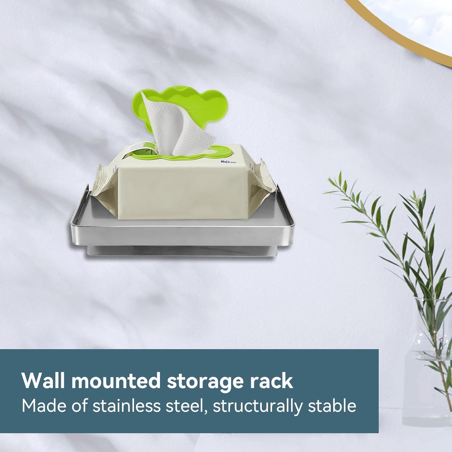 Stainless Steel Bathroom Phone Shelf Wall Mount 73x35in