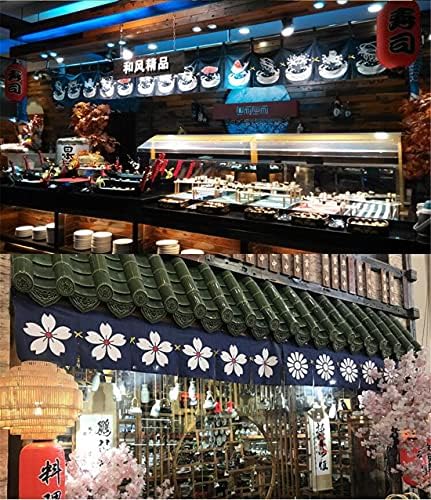 Zzooi Sushi Bar Doorway Short Noren Curtain - 47x12 Inches