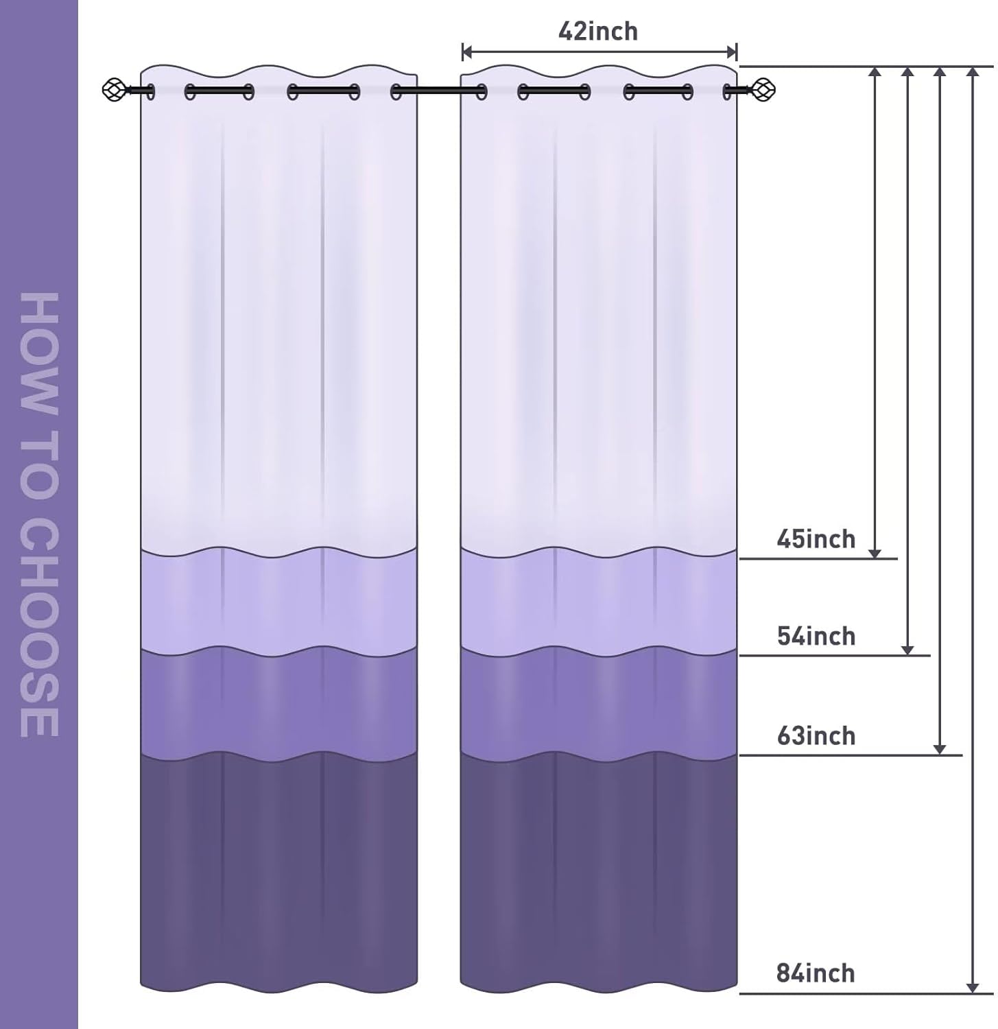 Jekeno Great Wave Blackout Curtains 2 Panels Set