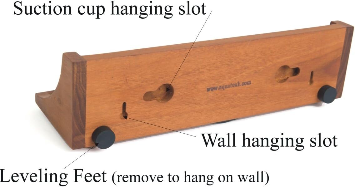 AquaTeak Original Moa Straight Teak Shower Shelf